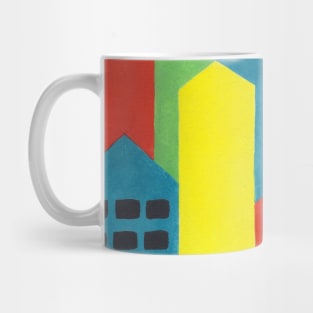 Colourful Painted Cityscape Mug